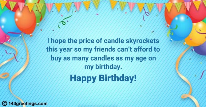 Funny Birthday Wishes for Self